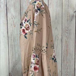 Bell sleeve floral cover up